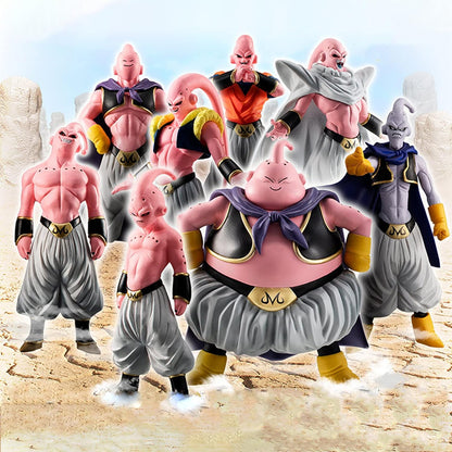 Set de 8 figuras de Majin Buu Acabado de PVC de Dragon Ball Z, 8 formas, Anime, DBZ, figuras de PVC