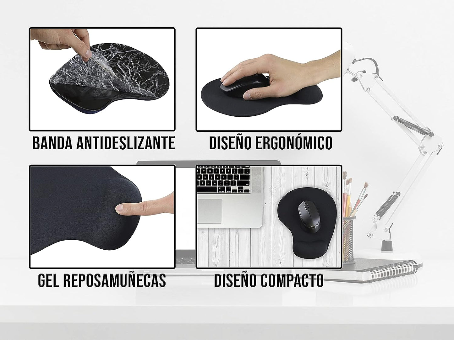 Mouse Pad Tapete Mouse Ergonomico Laptop Pc Gel Alfombrilla