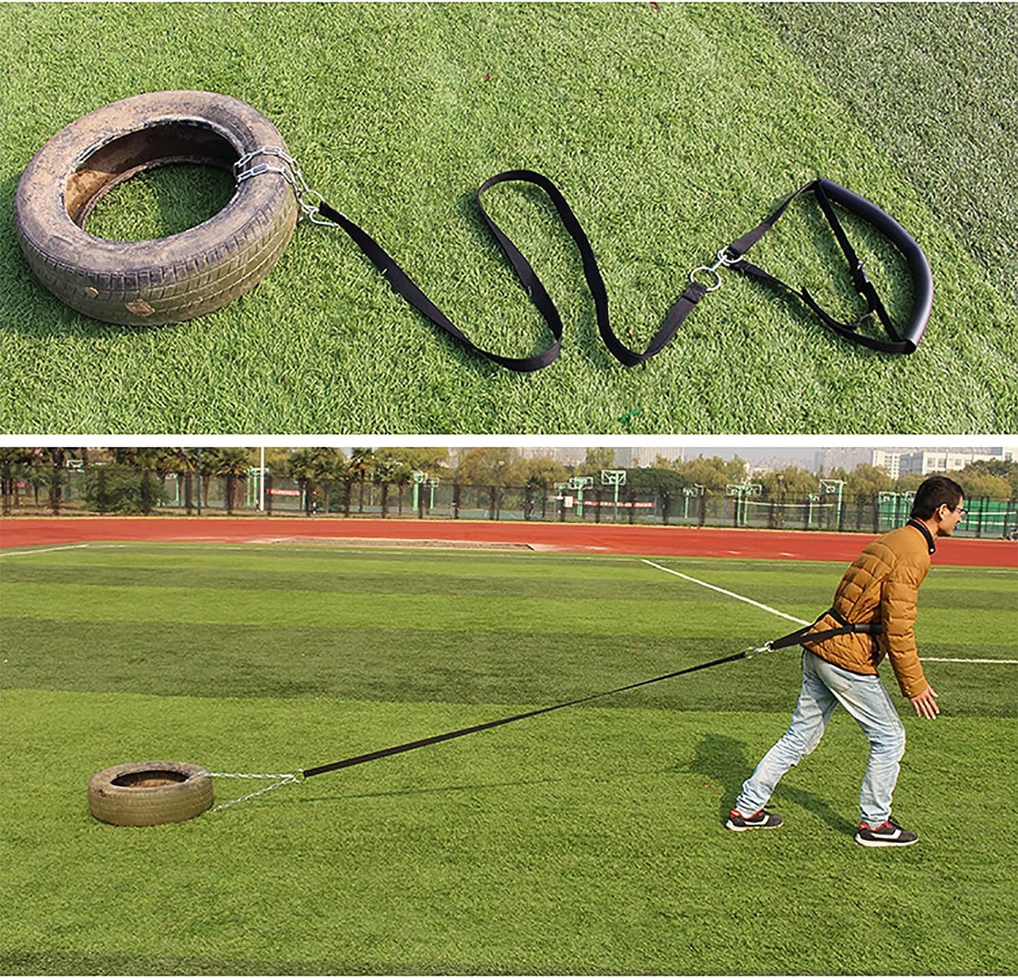 Chaleco de entrenamiento con anés de trineo para entrenamiento de fuerza velocidad y agilidad, tamaño ajustable