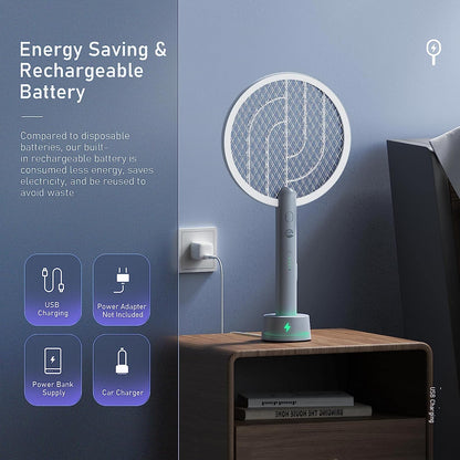 Matamoscas eléctrico con luz UV, lámpara de mosca segura con USB, potente y silencioso, accesorios para el hogar