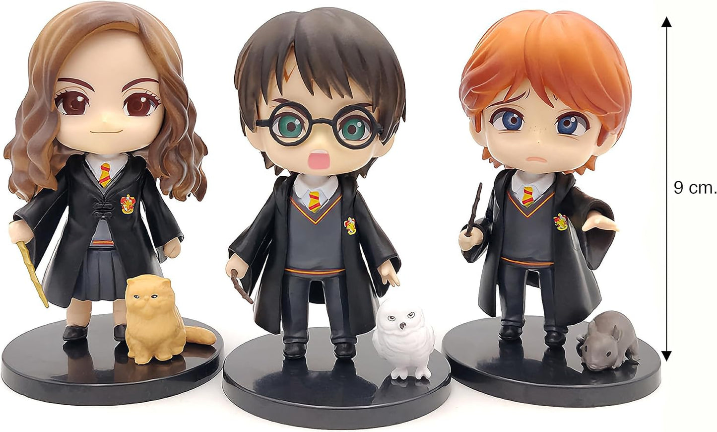 Set de 6 Figuras Coleccionables de HP,  Hermione, Ron Weasley