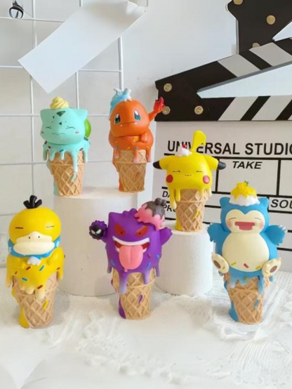 Set de 6 Figuras Ice Cream Coleccionables de Serie/Anime, Muñecos de Decoración