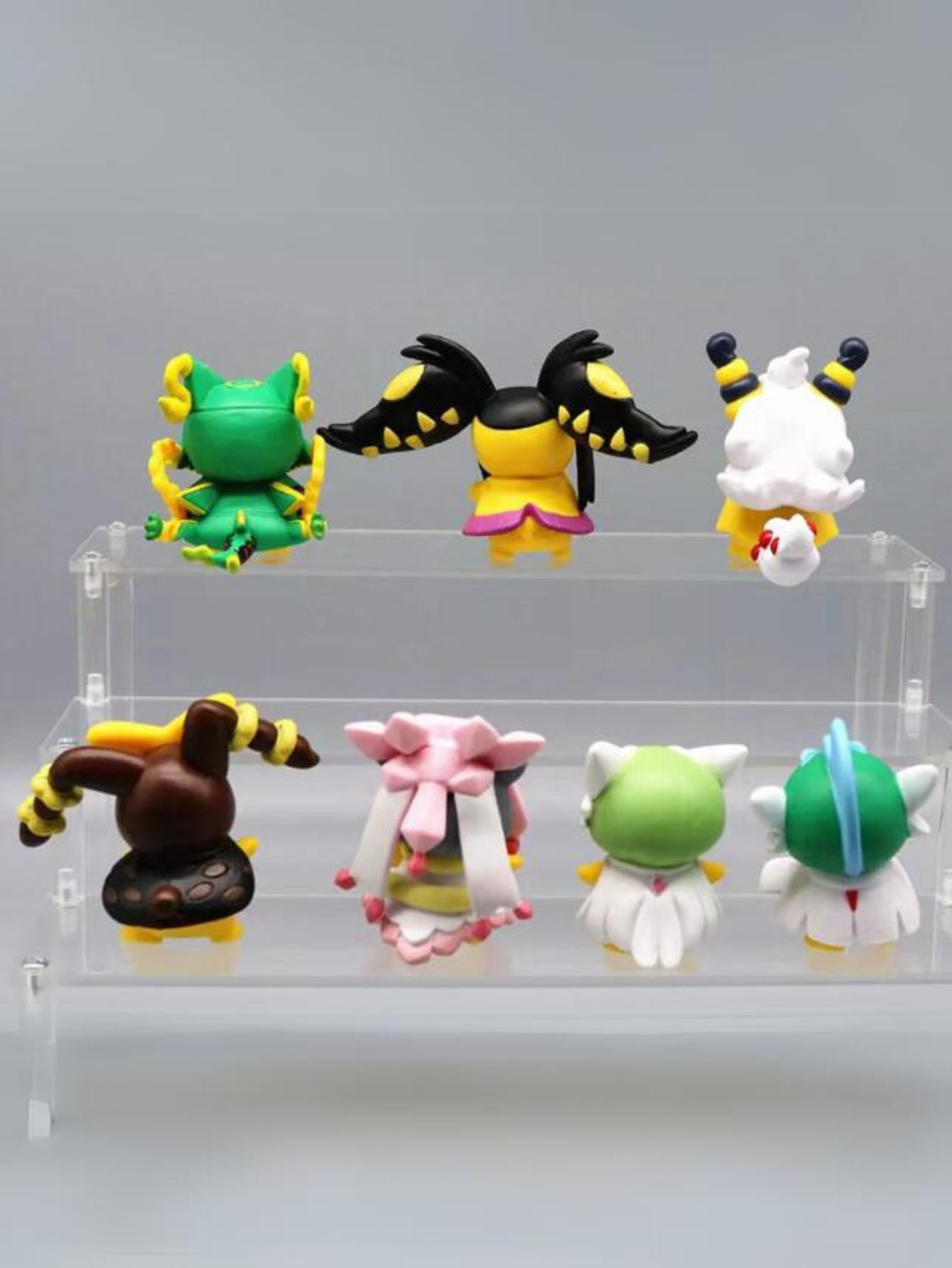 Set de 7 Figuras Coleccionables de Serie/Manga, Diseño de Disfraz de Mega Evoluciones/Legendarios