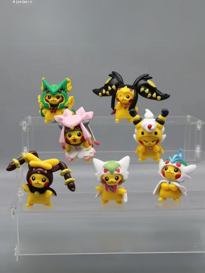 Set de 7 Figuras Coleccionables de Serie/Manga, Diseño de Disfraz de Mega Evoluciones/Legendarios