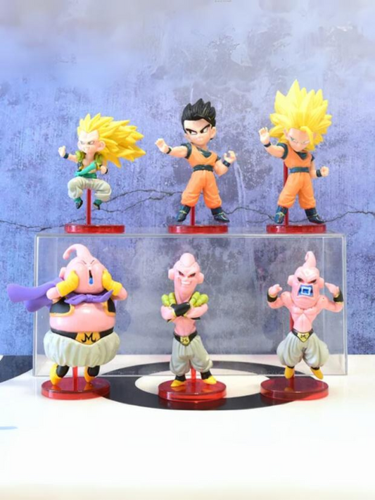 Set de 6 figuras de Anime/Manga Batalla de Buu, Figuras de PVC de DBZ