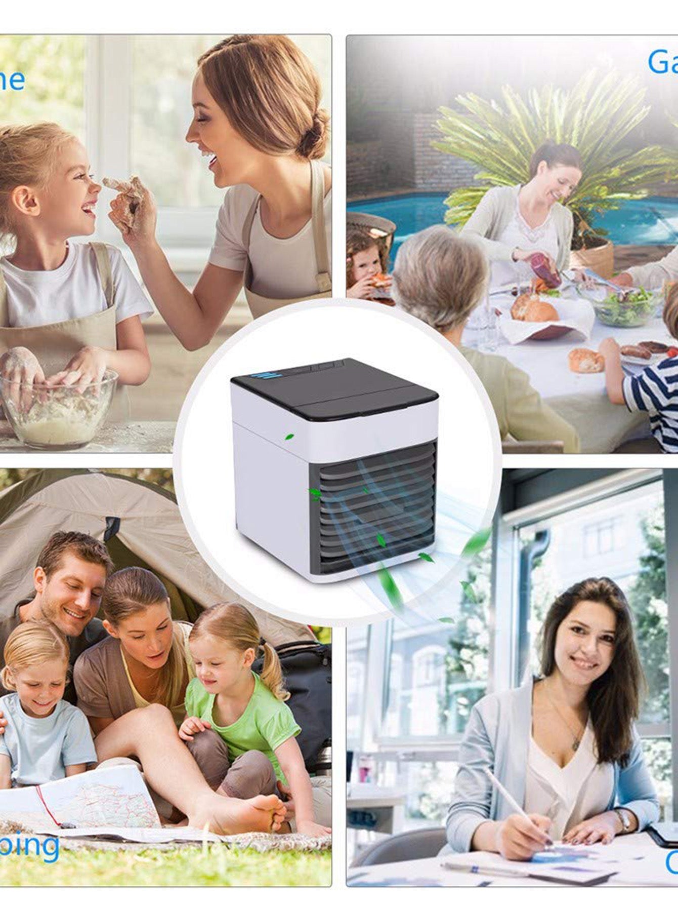 Enfriador de aire ultra evaporativo ligero y portátil con tecnología Hydro-Chill