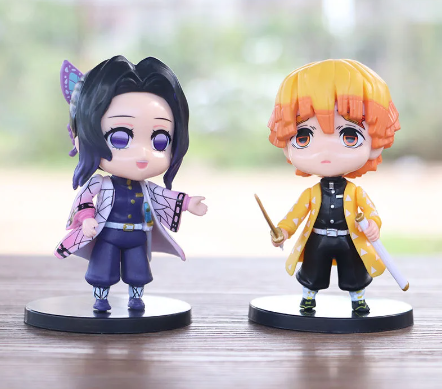 Set de 6 figuras coleccionables de kimetsu no yaiba 8 - 10 cm