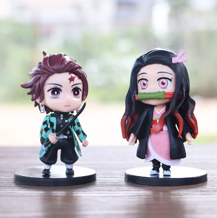 Set de 6 figuras coleccionables de kimetsu no yaiba 8 - 10 cm