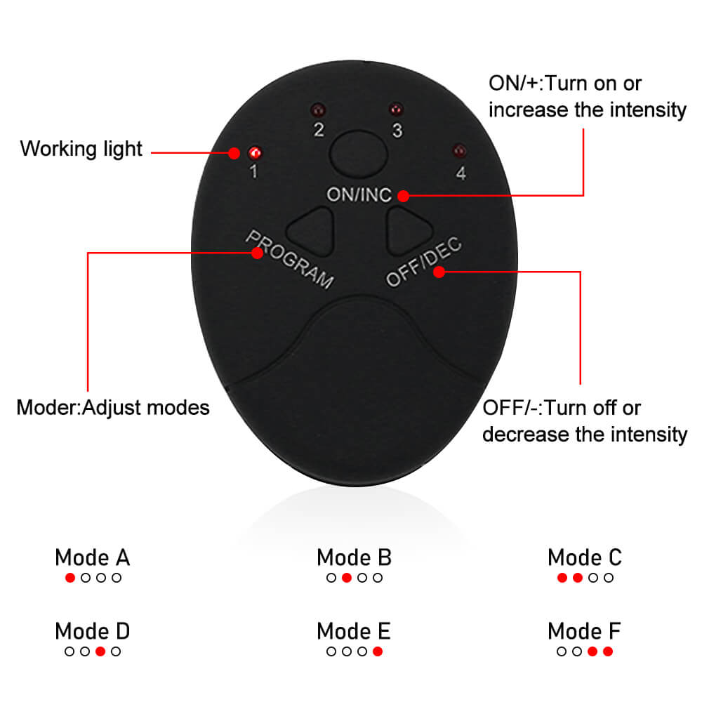 Tonificador para glúteos eléctrico ideal para entrenamiento de caderas, abdominales, con 6 modos de entrenamiento fitness inteligente