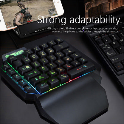 Mini Teclado Portátil para Juegos con Retroiluminación RGB