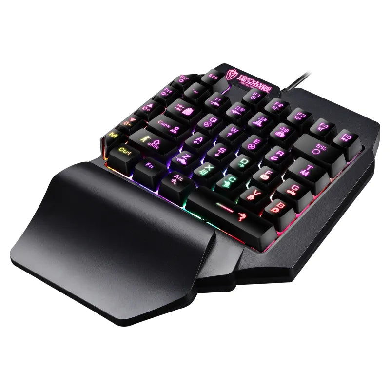 Mini Teclado Portátil para Juegos con Retroiluminación RGB