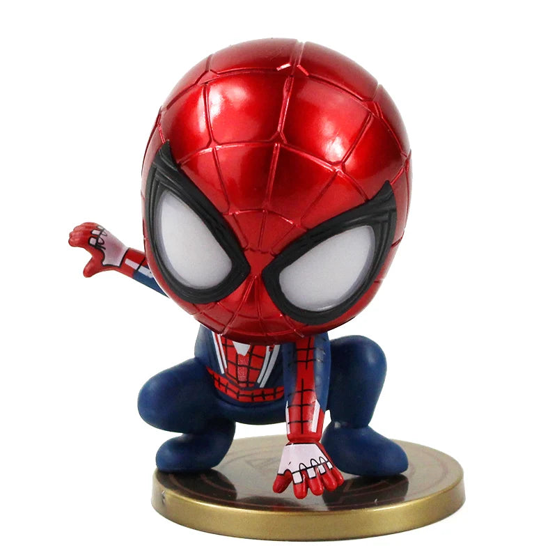 Set de 5 figuras de Spider-Man, modelo de decoración de coche, adorno, juguete para niños, regalos de cumpleaños