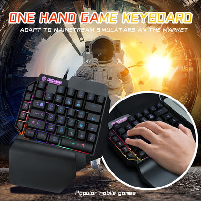 Mini Teclado Portátil para Juegos con Retroiluminación RGB