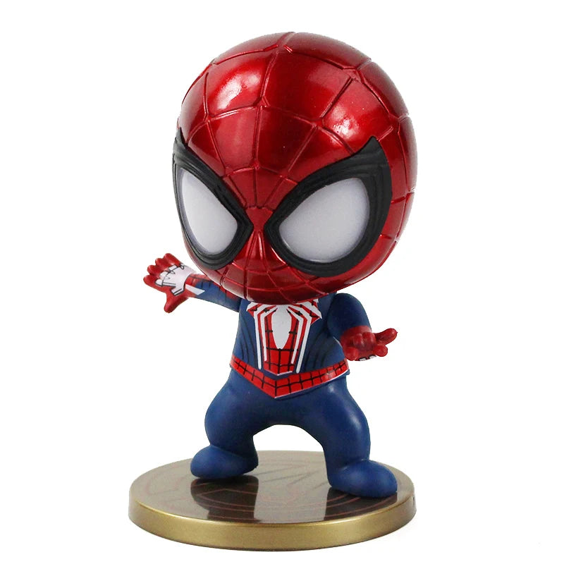 Set de 5 figuras de Spider-Man, modelo de decoración de coche, adorno, juguete para niños, regalos de cumpleaños