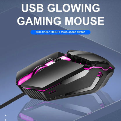 Combo de teclado y mouse para juegos con una sola mano, teclado mecánico RGB retroiluminado con una sola mano con soporte para reposamuñecas, teclado con cable USB y alfombrilla de mouse para PC PS4 Gamer