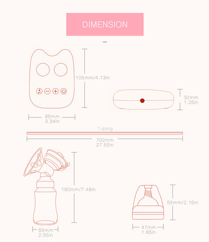 Extractor de leche materna para bebé, bomba de leche Bilateral, biberón Postnatal, Extractor de leche eléctrico, bomba de lactancia alimentada por USB