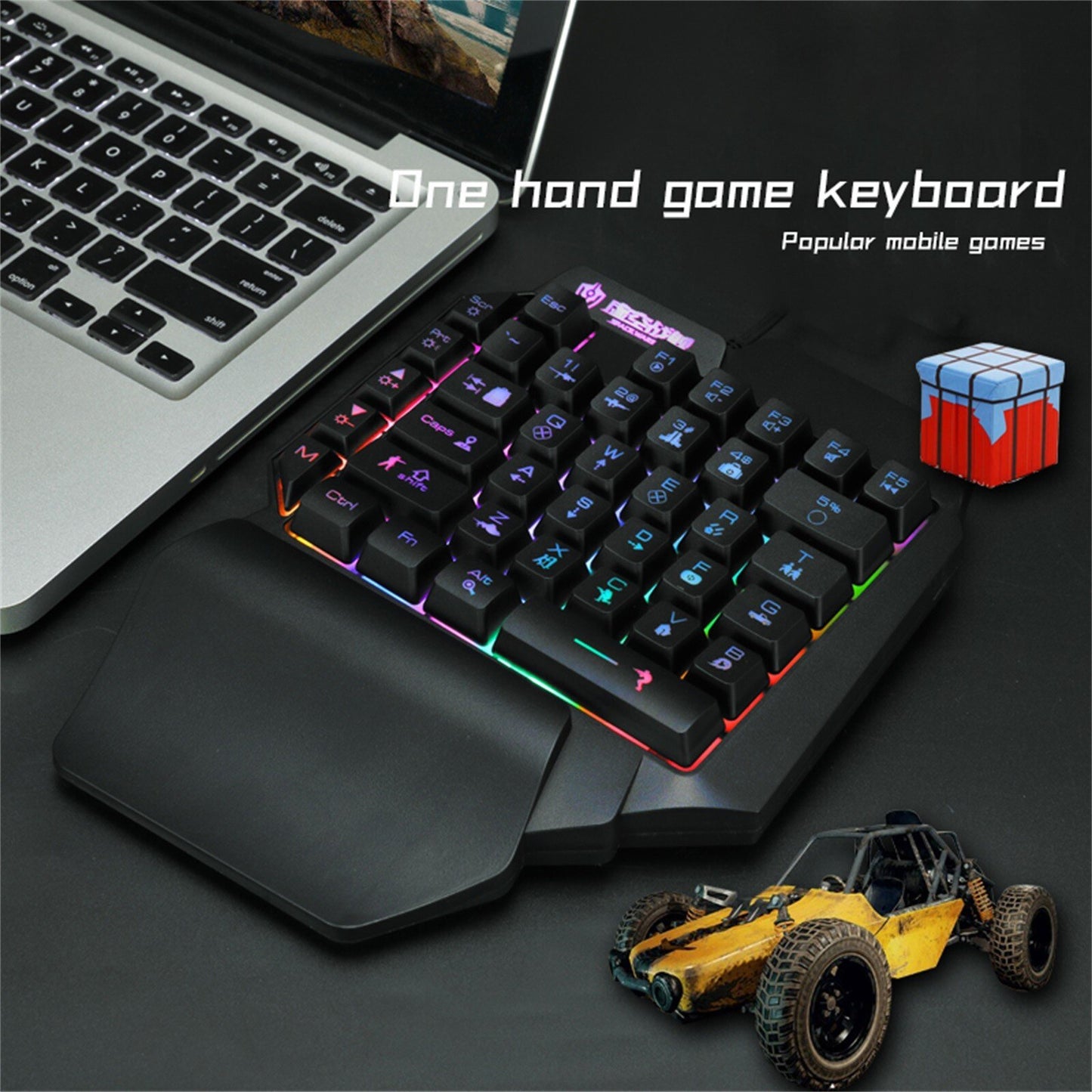 Mini Teclado Portátil para Juegos con Retroiluminación RGB