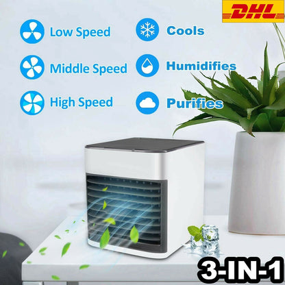 Enfriador de aire ultra evaporativo ligero y portátil con tecnología Hydro-Chill