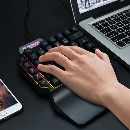 Mini Teclado Portátil para Juegos con Retroiluminación RGB