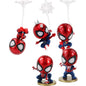 Set de 5 figuras de Spider-Man, modelo de decoración de coche, adorno, juguete para niños, regalos de cumpleaños