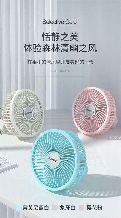 Mini Ventilador Portátil Con Luz LED Ajuste de 3 Velocidades Acabado ABS