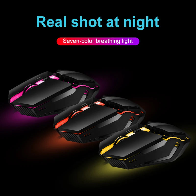 Combo de teclado y mouse para juegos con una sola mano, teclado mecánico RGB retroiluminado con una sola mano con soporte para reposamuñecas, teclado con cable USB y alfombrilla de mouse para PC PS4 Gamer