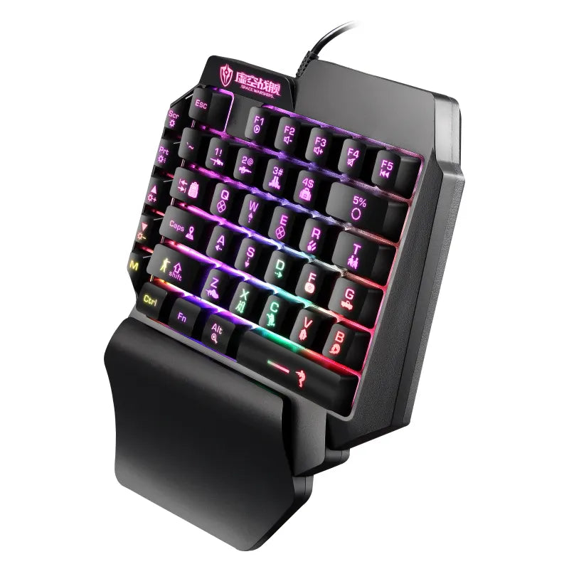 Mini Teclado Portátil para Juegos con Retroiluminación RGB