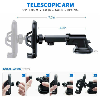 Soporte de teléfono para coche con rotación de 360 grados, accesorio para GPS, para salpicadero, con agarre de espuma antideslizante, puerto de carga de reserva