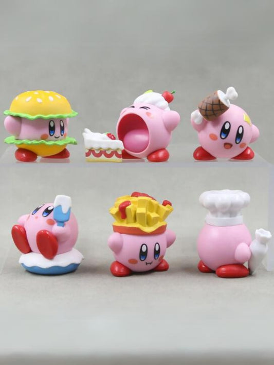 Set de 6 figuras anime/manga kirby especial de cocina, 5cm Generico