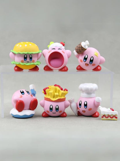 Set de 6 figuras anime/manga kirby especial de cocina, 5cm Generico