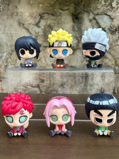 Set de  6 figuras coleccionables Anime/Manga Naruto, 5cm Generico Version Chiquita