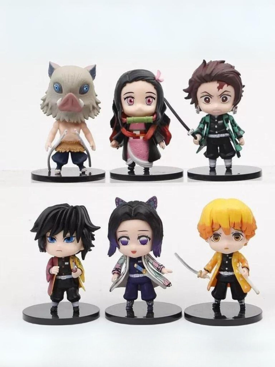 Set de 6 figuras coleccionables de KImetsu no yaiba, Anime/manga Generico Chibi