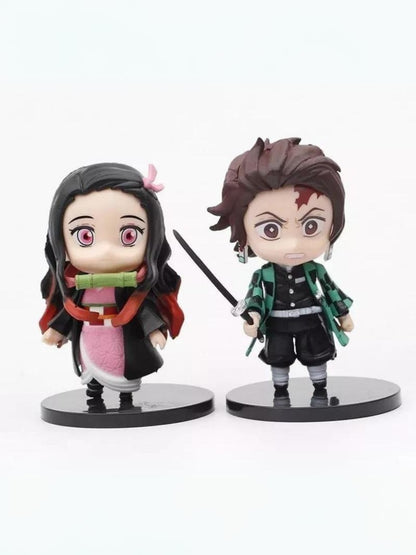 Set de 6 figuras coleccionables de KImetsu no yaiba, Anime/manga Generico Chibi