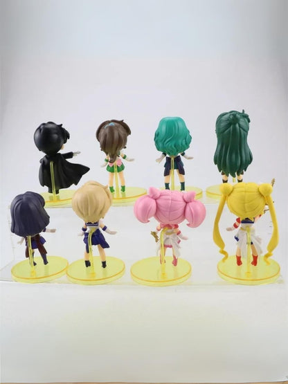 Set de 8 figuras coleccionables Anime/manga Sailor moon Chibi, Generico