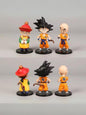 Set de 6 figuras coleccionables de DBZ Anime/Manga Primera Saga