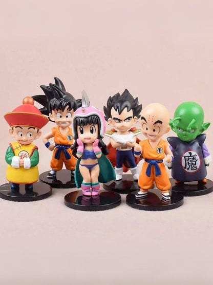 Set de 6 figuras coleccionables de DBZ Anime/Manga Primera Saga