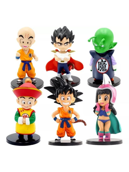 Set de 6 figuras coleccionables de DBZ Anime/Manga Primera Saga