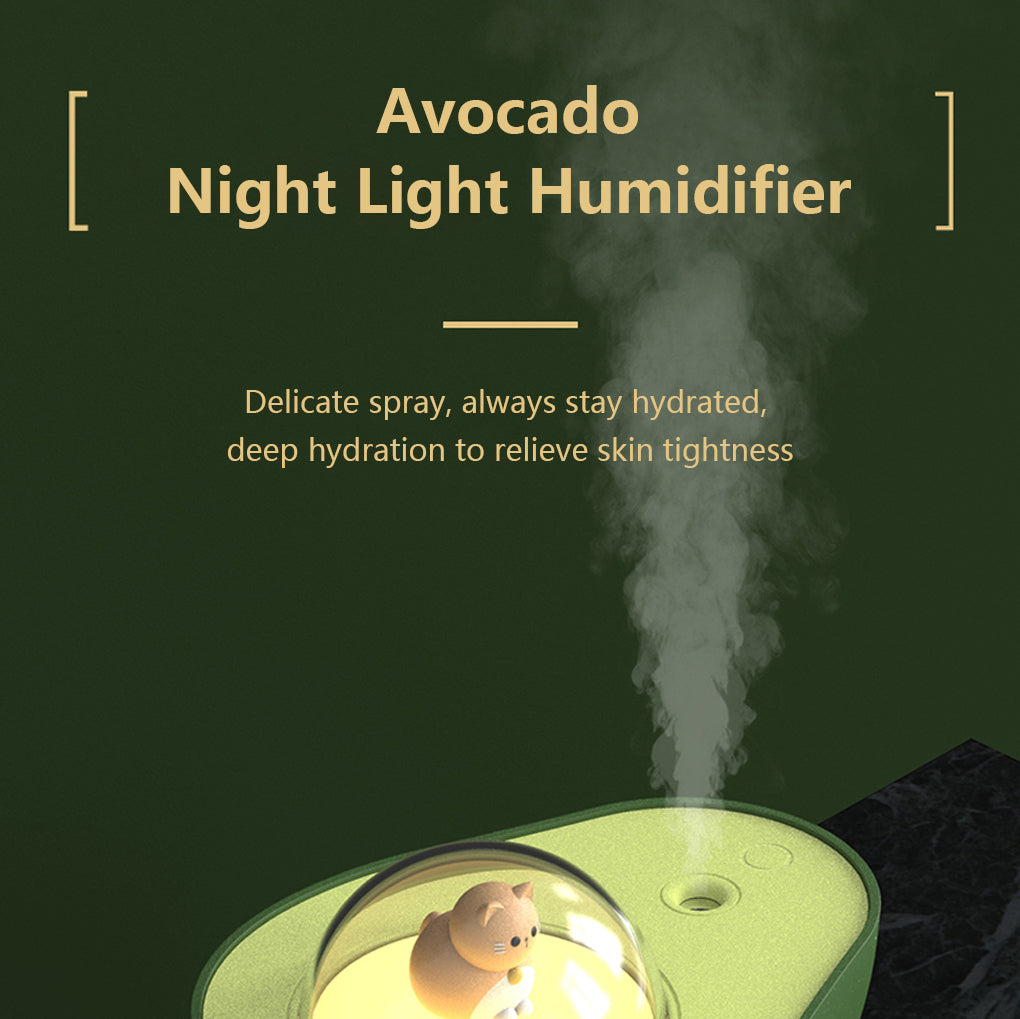 Humidificador de aire de 210ml, diseño de aguacate, Difusor de niebla fría y aroma