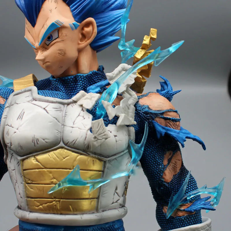 Figura de Vegeta de 46cm, juguete de Anime Dragon Ball Z GK Super Bule Saiyan Vegeta, colección de acción, estatua grande, muñeco para niño