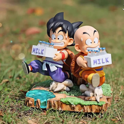 Figura de Anime de DBZ, Krillin,  entrega de leche, modelo de Anime, periferia, Colección, adorno, muñeca, modelo de PVC, regalos, juguetes, 15cm