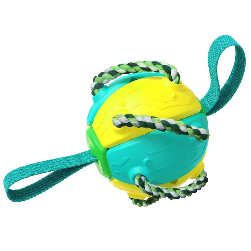 Pelota De Fútbol De Juguete para Perros Diseño Interactivo 2 en 1 Para Masticar