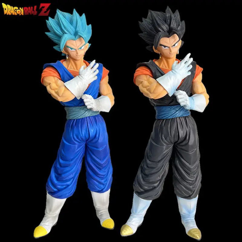 Dragonball Z Super SSJ Vegito Gogeta Figura de acción de Vegito Amarillo, Azul y Negro 32 cm de altura, para coleccionar o colocar sobre mesa, escritorio, oficina, etc