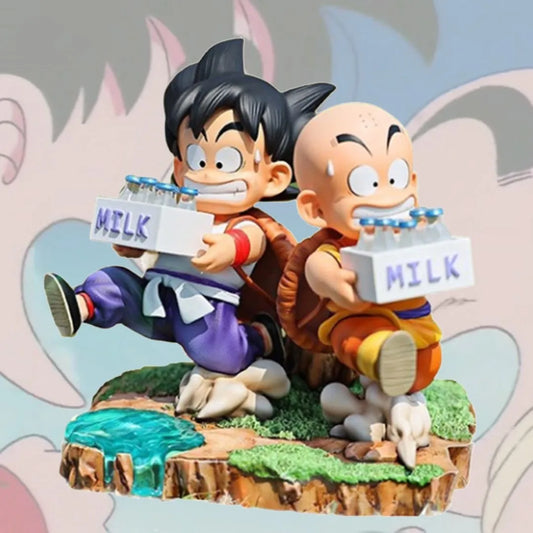 Figura de Anime de DBZ, Krillin,  entrega de leche, modelo de Anime, periferia, Colección, adorno, muñeca, modelo de PVC, regalos, juguetes, 15cm