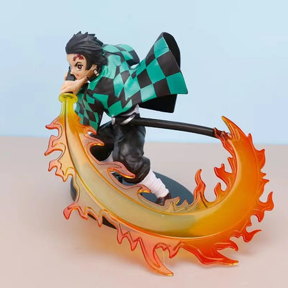 Demon Slayer Kamado Tanjirou figura de acción de Anime, No Yaiba Kimetsu, modelo de estatua, figuras de PVC coleccionables, juguetes, muñecas, regalo para niños, 16cm