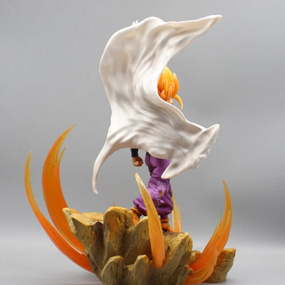 Figuras de acción de DBZ, juguetes de colección de PVC, estatua de doble cabeza, Super Saiyan, 37cm