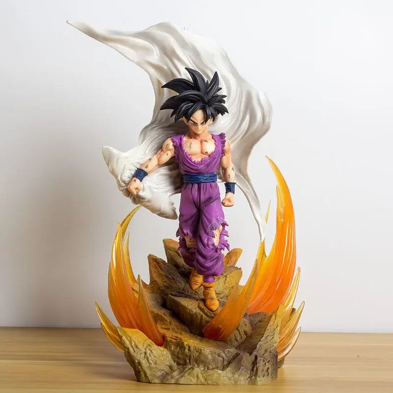 Figuras de acción de DBZ, juguetes de colección de PVC, estatua de doble cabeza, Super Saiyan, 37cm