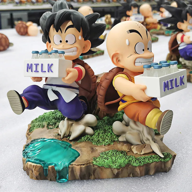 Figura de Anime de DBZ, Krillin,  entrega de leche, modelo de Anime, periferia, Colección, adorno, muñeca, modelo de PVC, regalos, juguetes, 15cm