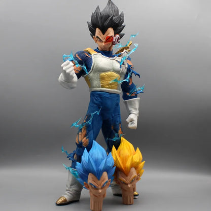 Figura de Vegeta de 46cm, juguete de Anime Dragon Ball Z GK Super Bule Saiyan Vegeta, colección de acción, estatua grande, muñeco para niño