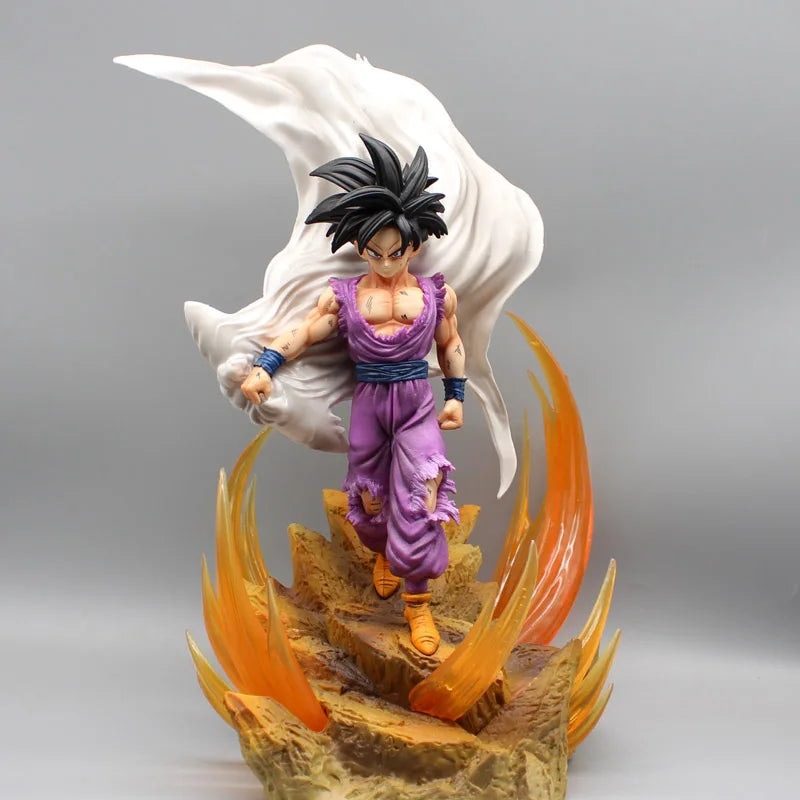 Figuras de acción de DBZ, juguetes de colección de PVC, estatua de doble cabeza, Super Saiyan, 37cm