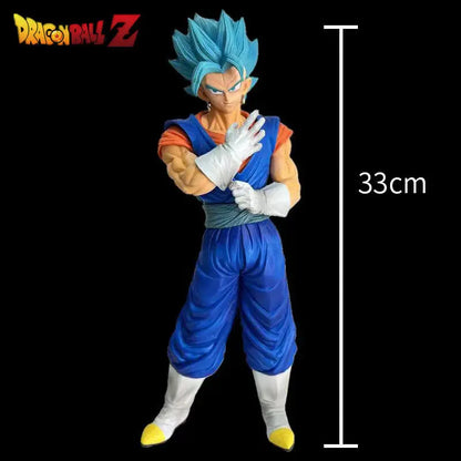 Dragonball Z Super SSJ Vegito Gogeta Figura de acción de Vegito Amarillo, Azul y Negro 32 cm de altura, para coleccionar o colocar sobre mesa, escritorio, oficina, etc